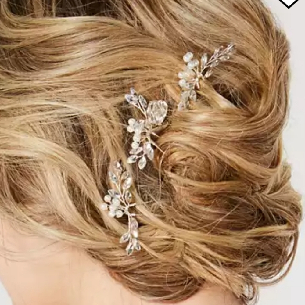 2-Pc. Set Crystal & Imitation Pearl Bead Bobby Pins, INC